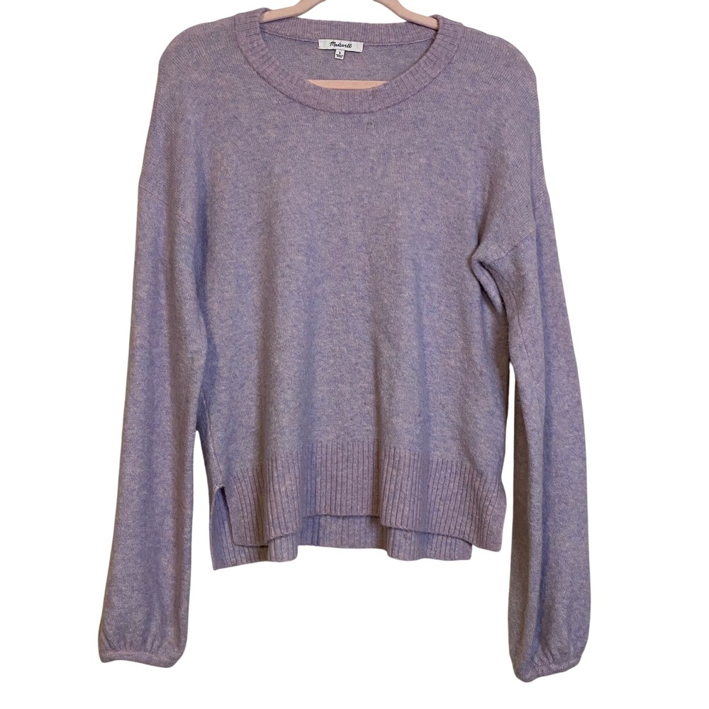 Madewell Womens Purple Wool Alpaca Blend Crewneck Sweater Lavender Small